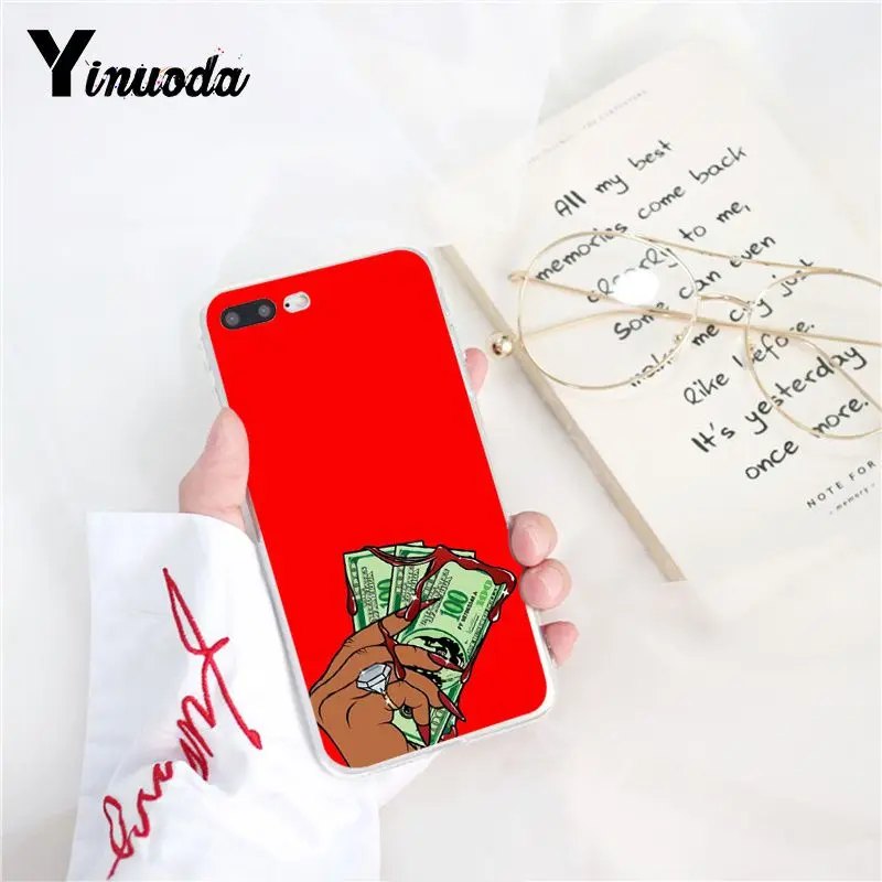 Funny Black Head Girl Make Money Not Friends Women Candy Red