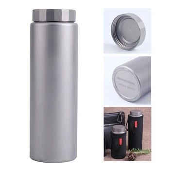

400ML/600ML Titanium Water Bottle Sports Water Bottle Wide Mouth Drinking Bottle for Outdoor Camping Hiking Picnic Traveling
