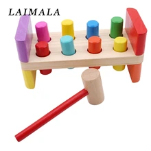 Детские деревянные шумо-шарики, Детские ручные удары, Детские Обучающие Игрушки для раннего развития, подарок на день рождения монтессора