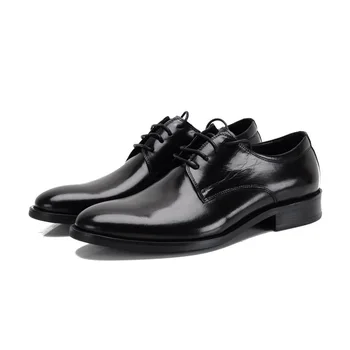 

Men Shoes Fashion Wedding Shoes Pure Cowhide Men's Dress Shoes American Style Large Size Cowhide Chaussure Homme