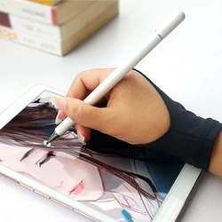 Black 2 Fingers Anti-fouling Gloves Anti Touch Hand Drawing for Sketch Oil Paintings Digital Tablet Writing Glove for Students
