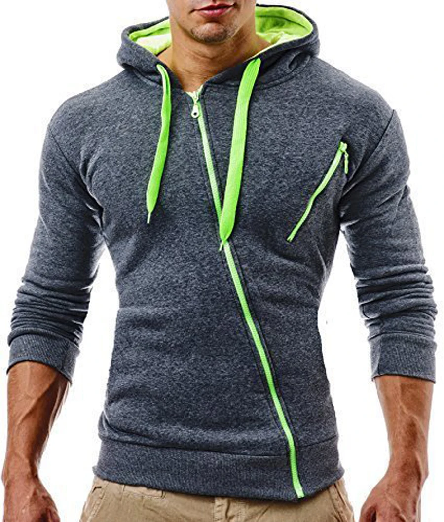 

Men Skateboard Hooded Sweatshirts Zipper Slimming Running Jacket Sportwear Workout Gym Training Sport Coats Fitness Clothing 4XL