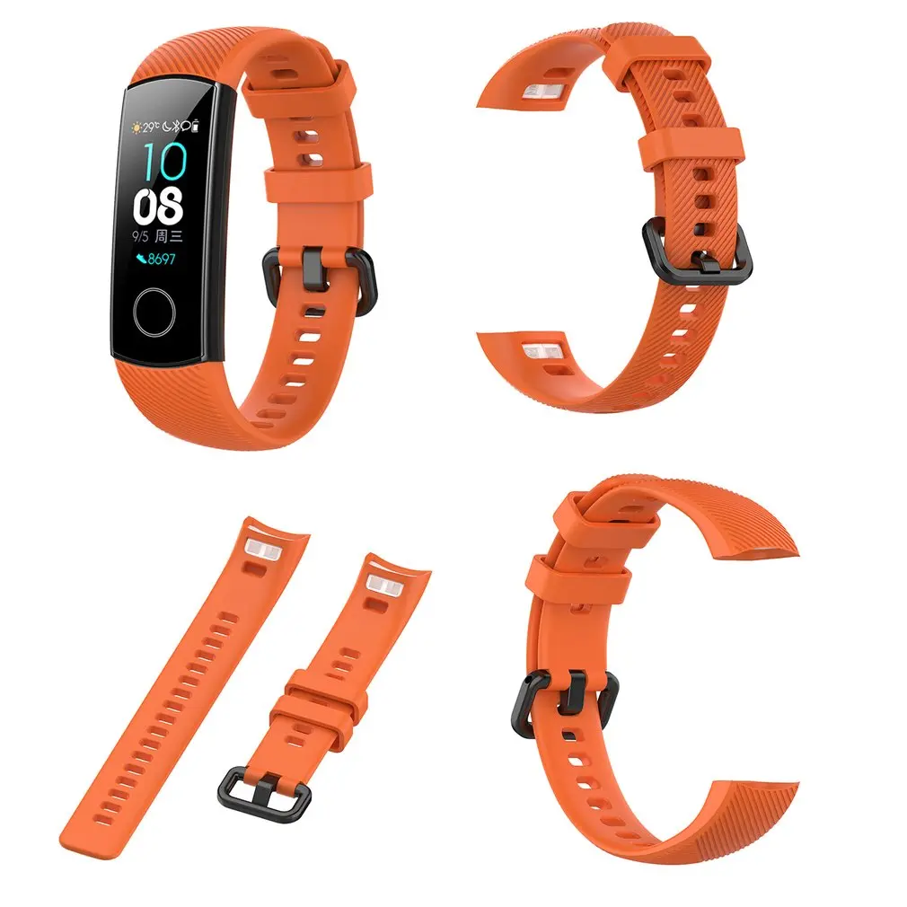 Сменный силиконовый ремешок для huawei Honor Band 5 Стандартный Смарт-Браслет спортивный сменный ремешок браслет ремень
