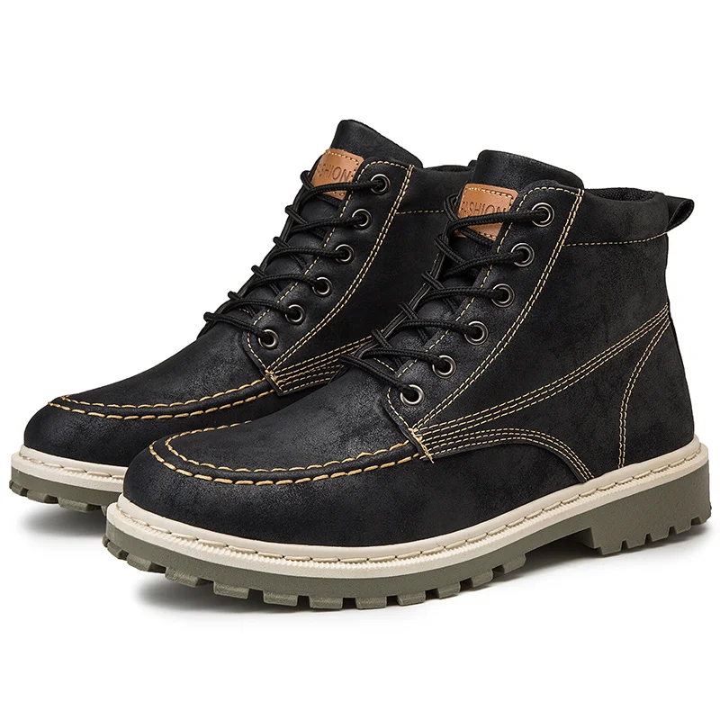 Мужская обувь; Новое поступление; Повседневные высокие ботинки Martin; botas hombre; удобные дышащие износостойкие уличные спортивные туфли; KLYWOO