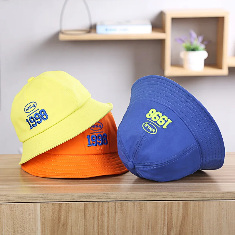 

Baby Fisherman Hat Spring and Autumn Thin Section Cute Boys and Girls Sun Shade Sunscreen Tide Children's Basin Hat Baby Hat
