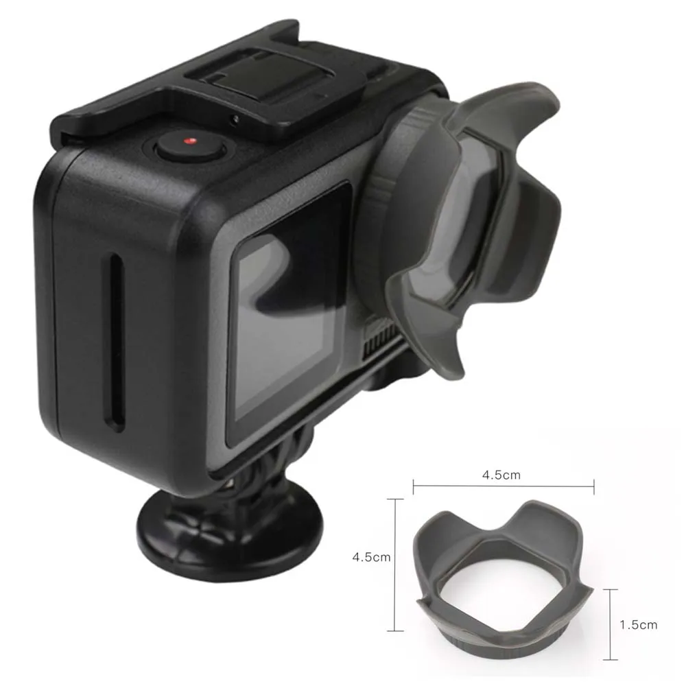 

JINSERTA Hard Silicone Camera Lens Sun Hood Lens Cap Sunshade Cover Protector for DJI OSMO ACTION Accessories
