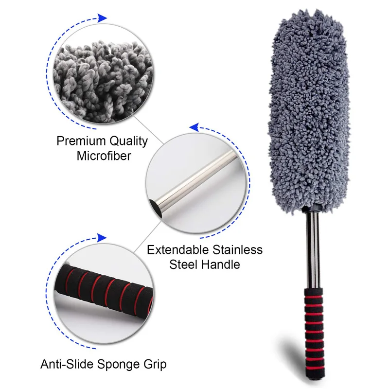 Car Dust Cleaner 360 Degree Multifunction Cleaning Telescopic Handle Brush Microfiber Duster Household Dusters for Cleaning Dust Car Dust Cleaner 360 Degree Multifunction Cleaning Telescopic Handle Brush Microfiber Duster Household Dusters for Cleaning Dust