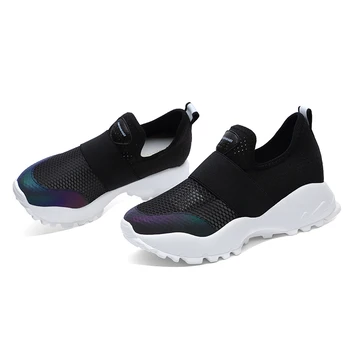 

Shoes Woman High Quality Women Sneakers Air Mesh Summer Women Shoes Heels Women Height Increasing 1.5 cm Casual Shoes 3-9018