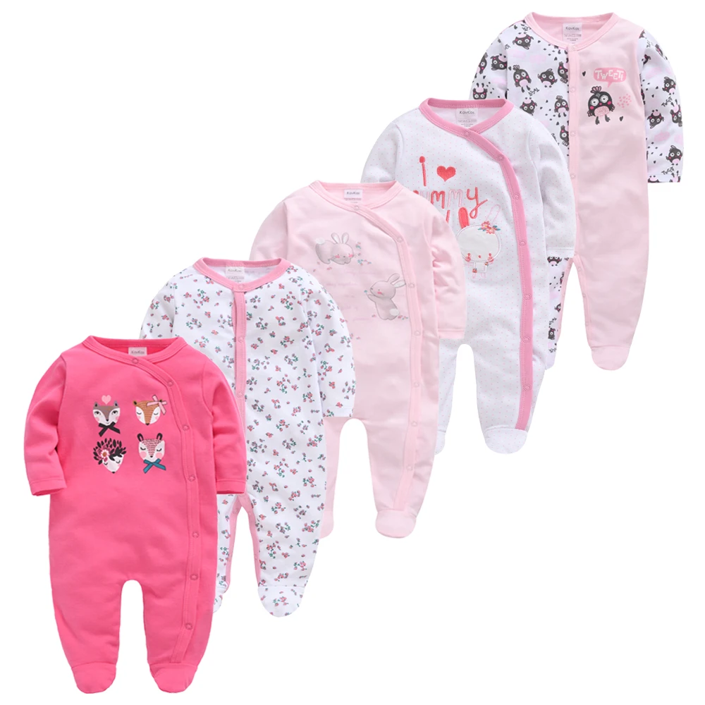 Honeyzone Newborn Baby Girl Clothes 0 3 Months Roupas De Bebe Menina Infant Girl Outfit Cute Animal Footies Baby Onesie