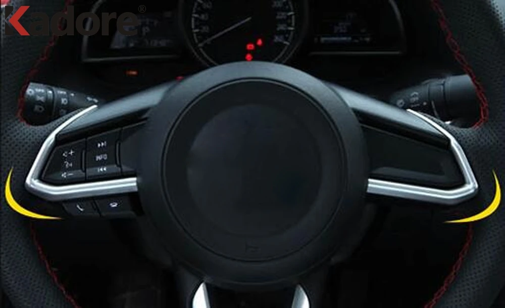 Матовый защитный чехол на руль автомобиля для Mazda 3 M3 Axela 2017 2018 ABS стикер отделки
