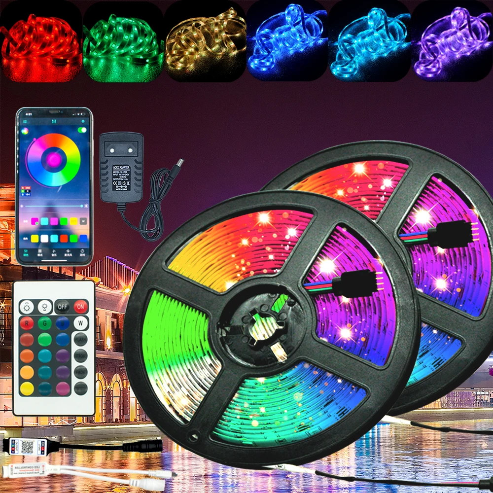 

IR LED Strip Light luces RGB 5050 Flexible Lamp Tape Ribbon With Diode Tape fita led for Christmas 5M 10M lights
