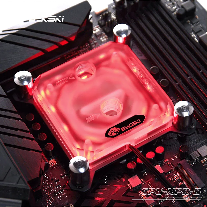 Водяной блок для процессора Bykski используется INTEL LGA1150 1151 1155 1156 2011 X99 прозрачная RGB