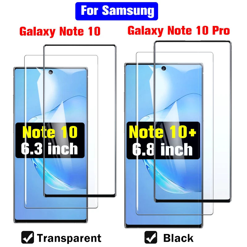 3D Защитное стекло для samsung galaxy note 10 pro протектор экрана note10 10+ plus лист закаленная пленка 5G 10pro note10pro 9H