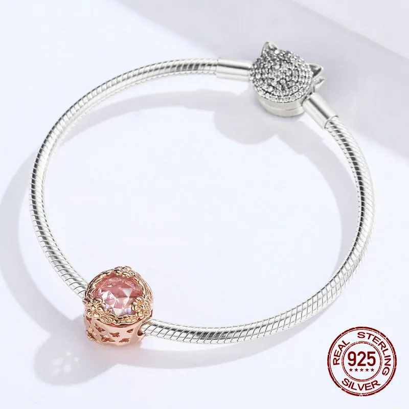 Womak fit браслет Pandora Шарм 925 серебряные бусины осенний цвет подвеска «сделай сам» ювелирные изделия Новинка