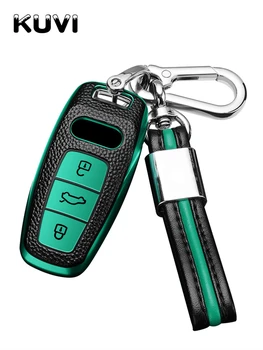 

New hot sale For Audi Key Cover Case Protector TPU For Audi A6L A7 A8 Q8 E-tron C8 D5 2019 2020 Car Key Cover Holder Shell Skin
