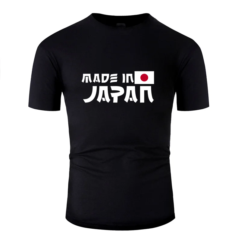 

Personality Round Collar Made In Japan T-Shirt Man Kawaii Solid Color Tee Shirt Casual Hiphop Top Short Sleeve