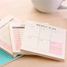 

60 sheets Daily Weekly Month Planner Memo Pad Small Book Kawaii Stationery Papeleria Sticky Notes Stationery School Supplies