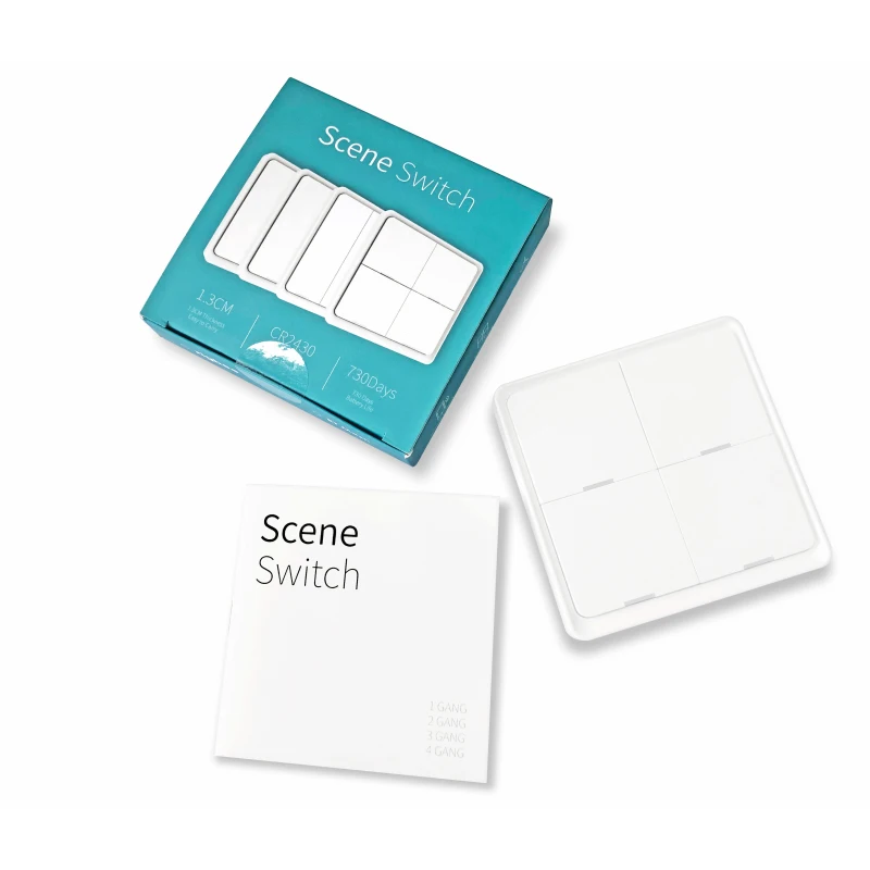 Zigbee sem Fio Usado com Zigbee Tuya Inteligente Livre Adesivo Painel Cena Botão Interruptor Nenhuma Fiação Necessária Gateway Casa 4-way 14 necessária usado com zigbee gateway casa inteligente