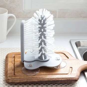 

Hot Sale Kitchen Rotating Water Cup Suction Wall Lazy Cup Brush Glass Cleaning Brush Tea Cup Brush Rotating Cup Teacup BrushH
