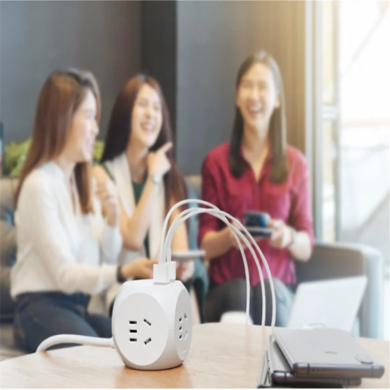 Xiaomi Aigo Cube разъем проводной версией USB 5V 2.4A/Тип-C 5V 3A Быстрая зарядка 3 национальных Стандартный Порты для офиса