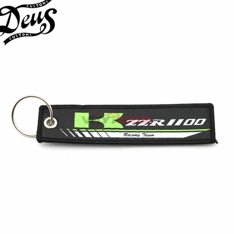 Motorcycle Embroidery Key Holder Chain Collection Keychain For Kawasaki  ZZR1100 Badge Keyring titanium carabiner key chain holder