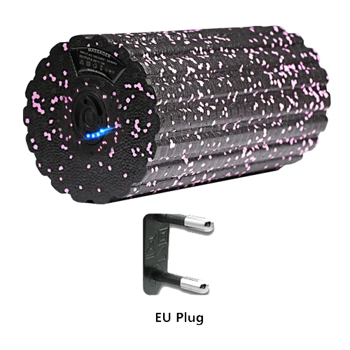 4-Speed Vibrating Electric Yoga Massage Foam Fitness Roller Backrest Leg Adjustment Massager for Muscle Recovery Relaxation