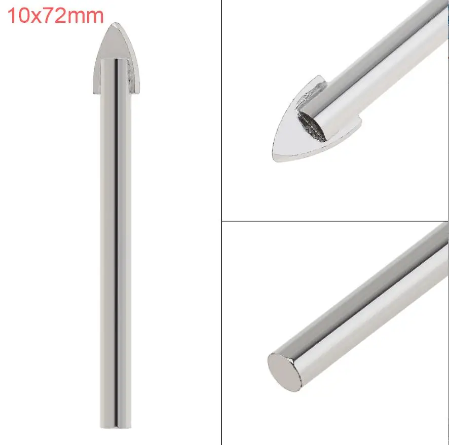 10x72mm 6x70 мм серебряные стеклянные мраморные фарфоровые наконечники для керамической плитки сверла для электрической дрели - Цвет: 10x72mm