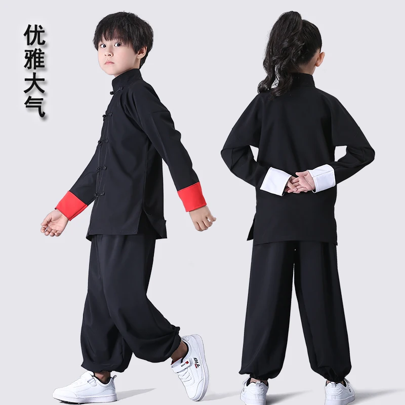 Boys and girls martial arts clothing practice clothing Chinese Kung Fu Tai Chi long sleeve training performanc tai chi clothing chinese traditional costume