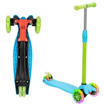 

Kids Scooters 3 Height Adjustable Three Pu Flashing Wheels Kick Scooter Suit for 3-12 years Children baby Scooter toys boys/girl