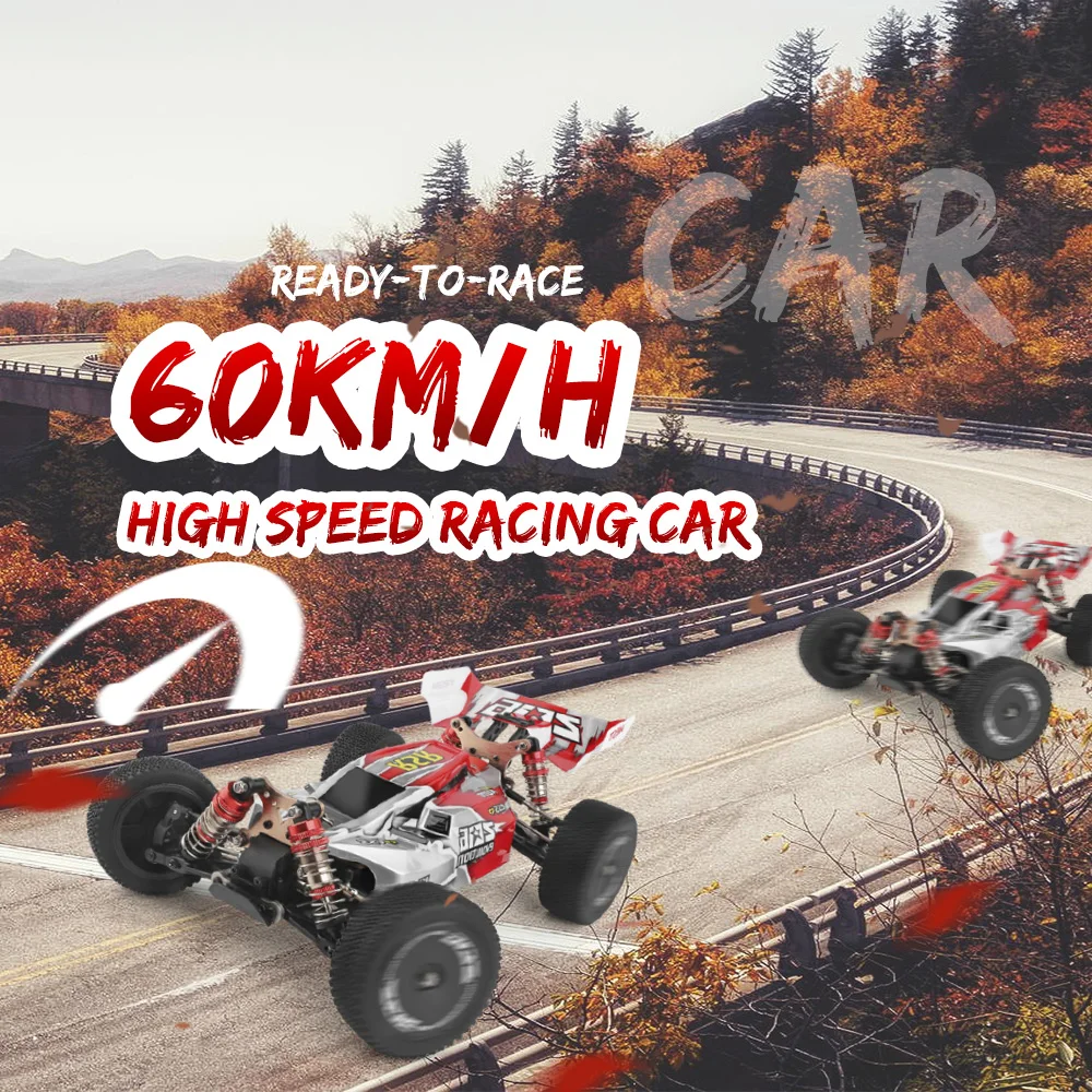 Wltoys XKS 144001 Радиоуправляемый автомобиль 60 км/ч высокая скорость 1/14 2 4 ГГц Багги 4WD