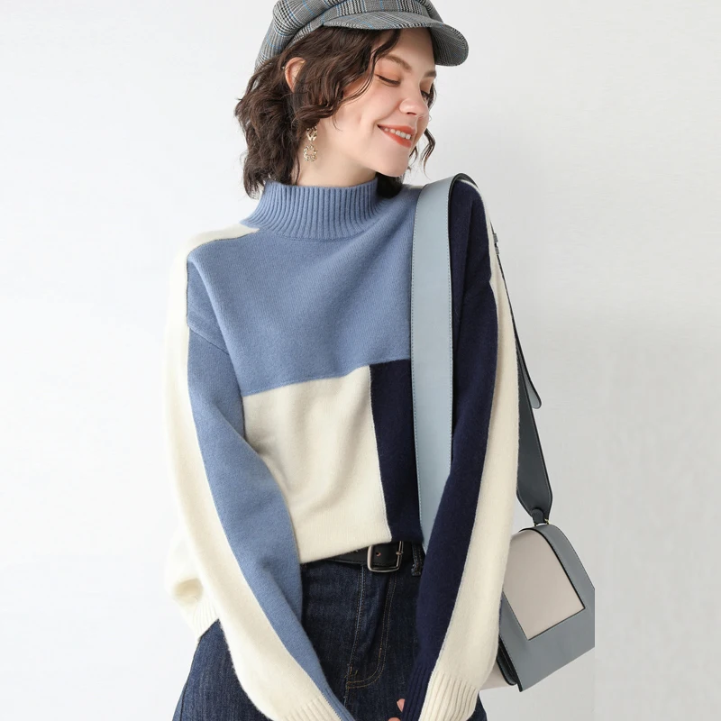 Large Size 100% Pure Wool Pullover Cashmere