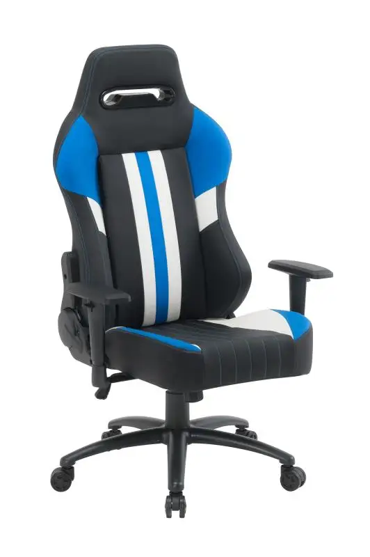 

Quality Blue Office Boss Chair Ergonomic Computer Gaming Chair Internet Cafe Seat Household Reclining Chair PU Leather Chair