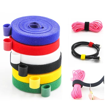 

Cable Organizer Colorful Nylon Velcro Wire Winder Tapes Storage Earphone Mouse Cord Charging Wire Cable Protector Width 1cm