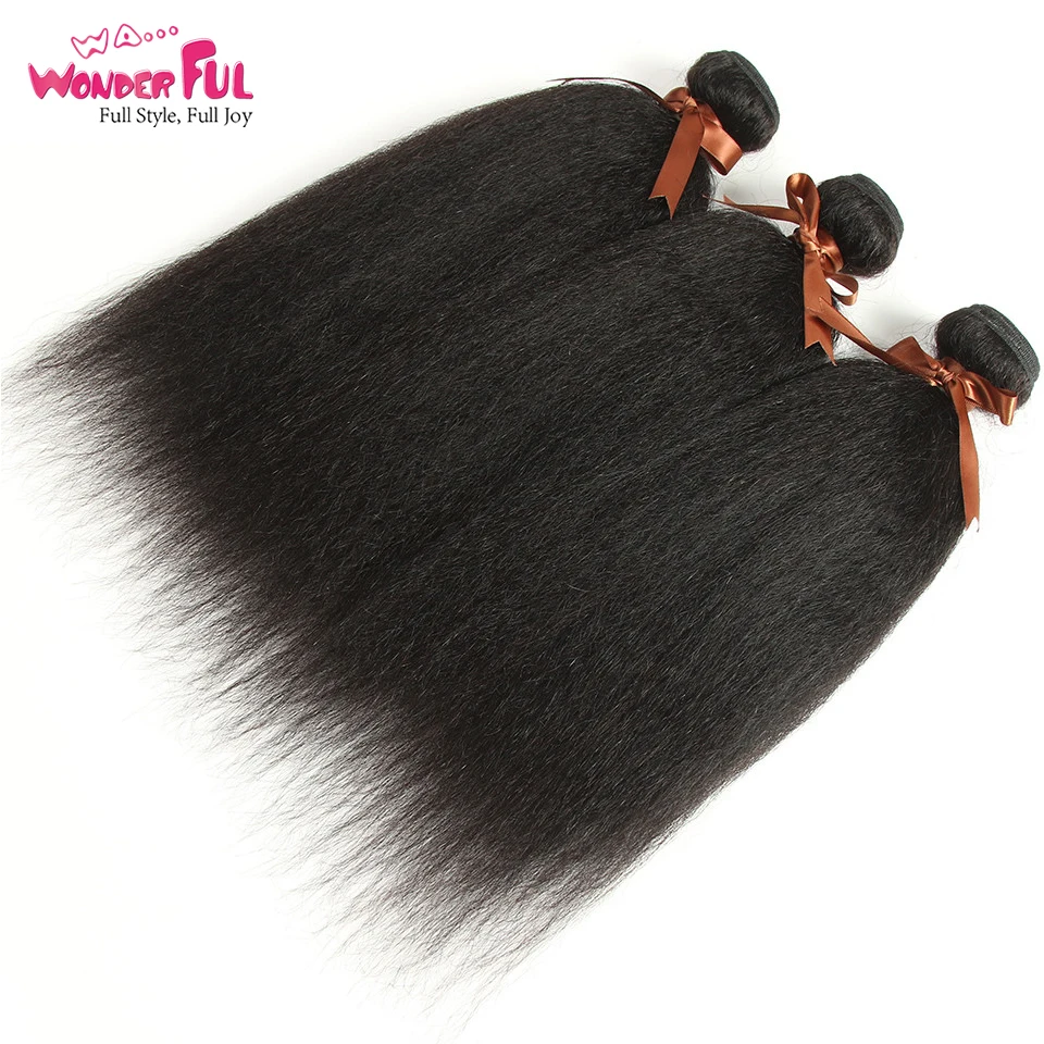 WA. чудесные прямые волосы Yaki 1"-30" M бразильские волосы remy натуральный цвет прямые волосы Yaki пряди человеческих волос 3 4 пряди