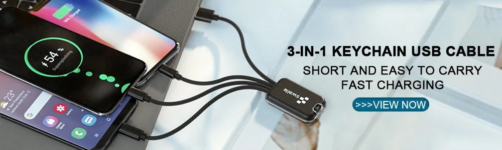 Swalle 3 в 1 USB C кабель брелок короткий Micro usb type C мульти зарядное устройство кабель для Xiaomi huawei iPhone Быстрая зарядка