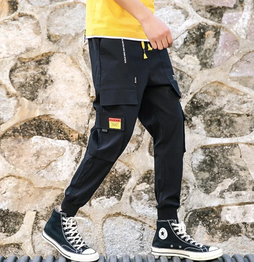 

Men Fashion Sporty Pants For Hiphop Causal Runnings Pants High Street Jogger Pants New Pocket Trousers