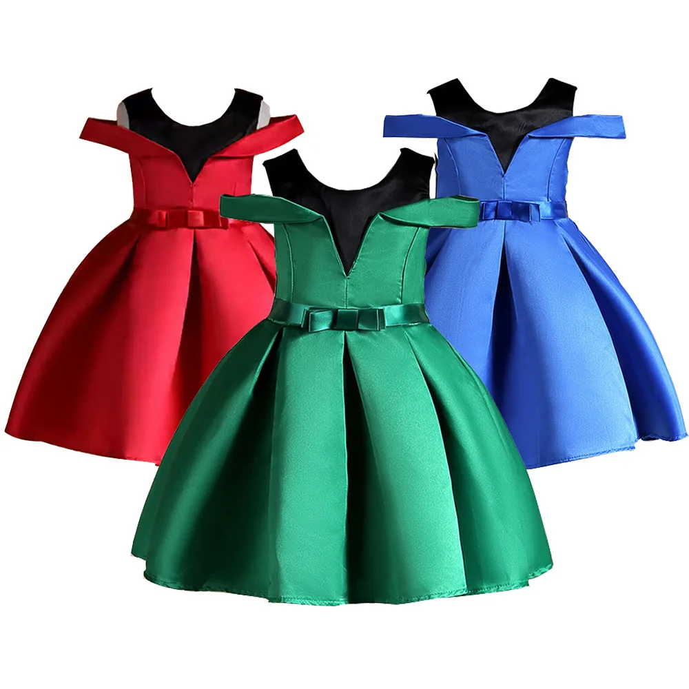 

Children Girls Dress kids Frocks Princess Dress For Wedding Birthday Party Strapless dress Vestidos Costumes 2 4 6 8 10 Years