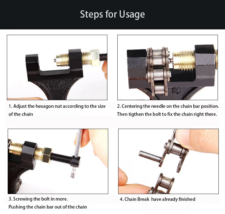 Bike Hand Repair Removal Tools Chain Breaker Splitter Bike Tool Road 420-530 MTB ChainSpare Breaker Pin Splitter Device