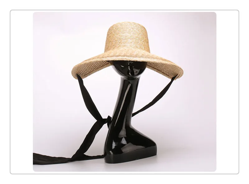 04-HH6024 Parent child style handmade straw Lolita Rural style British holiday kids sun cap children girl leisure hat