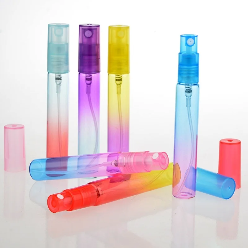 8ML Mini Portable Colorful Glass Perfume Bottle With Atomizer Empty Cosmetic Containers For Travel Liquid Dispenser Bottle spray bottle refillable plastic bottles