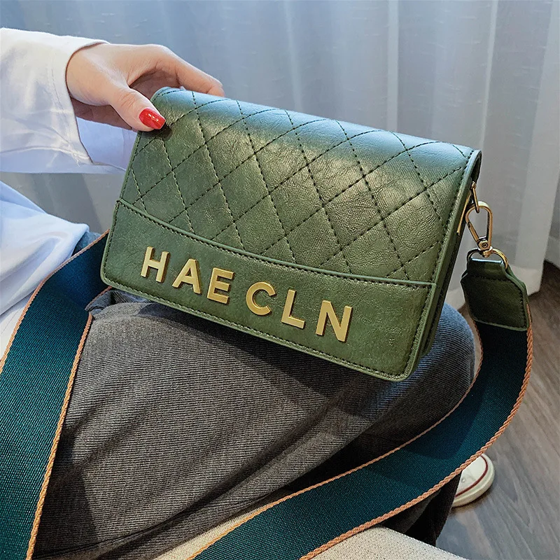 New Girl Small Bag 2019 New Fashion Simple Shoulder Slung Bag Lingge Small Square Bag Tide Wholesale