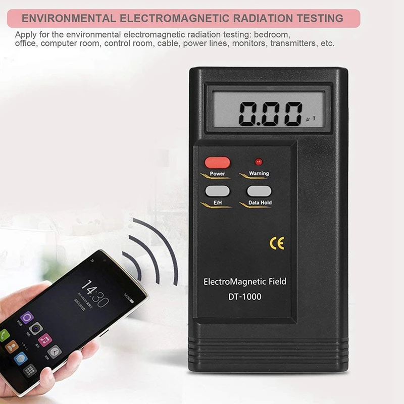 Dt-1000 детектор электромагнитного поля с широким тестовым диапазоном Lcd