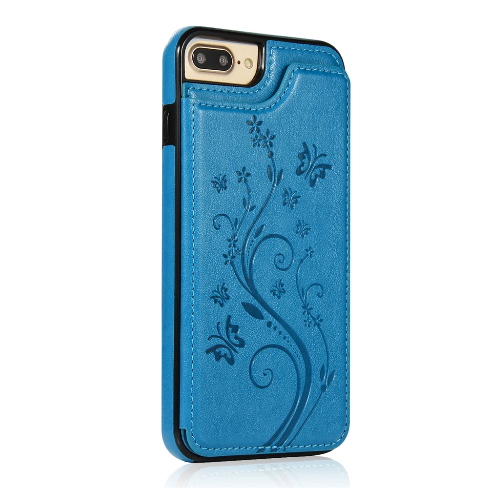 Тиснение чехол для iPhone 7 8 6 6s Plus X Xs Xr Xs Max 5 5S SE 5SE искусственная кожа задняя крышка откидная подставка, гнездо для карточек кошелек Чехол