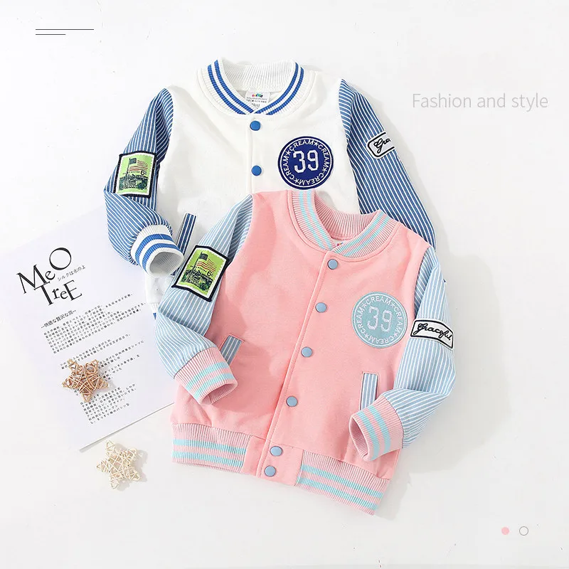 Spring Autumn New Fasion 2 3 4 6 8 10 Year Kid's Clothing Children Patchwork Long Sleeve Baby Baseball Coat Jacket For Boys