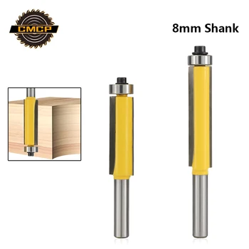 

CMCP 8mm 12.7mm Shank 2" Flush Trim Router Bit with Bearing For Wood Template Pattern Bit Tungsten Carbide Milling Cutter