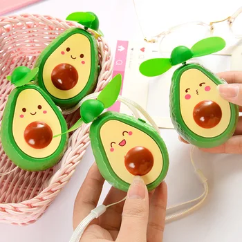 

Summer Student Electric Fan Cute Avocado Handheld Small Fan Mini Office USB Charging Fan Portable Trip Travel Fan FAN-65