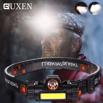 

Portable LED Headlamp COB Work Light Outdoor Camping Mini Flashlight Built-in 18650 Battery Rechargeable Waterproof Headlight