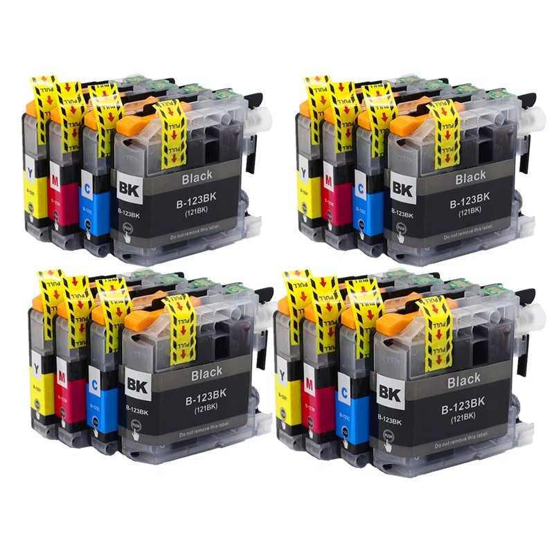 16PK For Brother LC123 Ink Cartridge Compatible For MFC-J4510DW MFC-J4610DW Printer Ink Cartridge LC121 MFC-J4410DW MFC-J4710DW hp cartridge Ink Cartridges