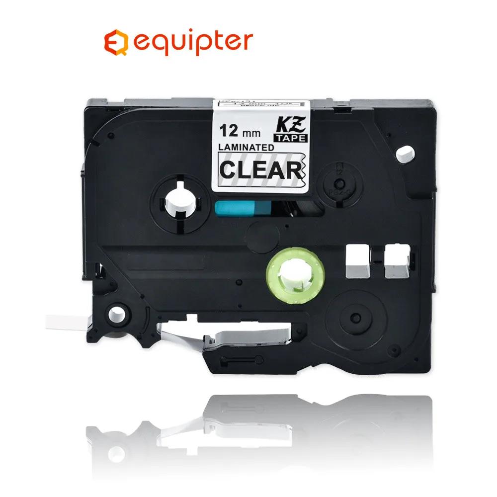 

Laminated Black on Clear Tze131 Label Tapes Compatible Brother 12mm*8m Ribbon Cassette Tze-131 Tze 131 for p-touch label maker