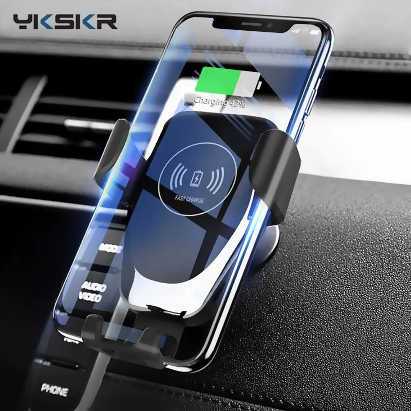 Qi 10 Вт автомобильное беспроводное зарядное устройство для iPhone 11 XS XR быстрая